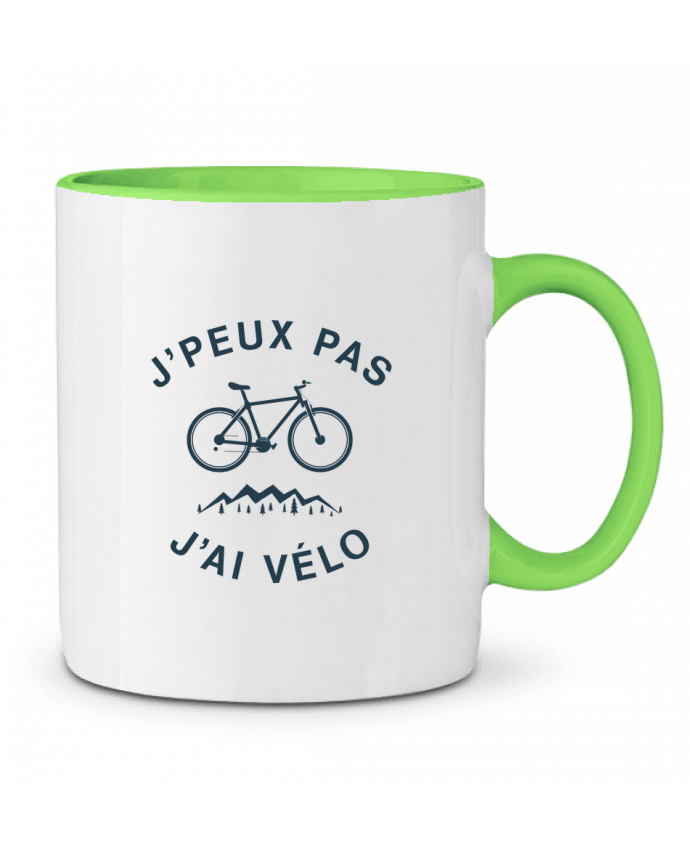 Mug bicolore J'peux pas j'ai vélo tunetoo