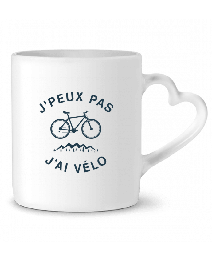 Mug coeur J'peux pas j'ai vélo par tunetoo