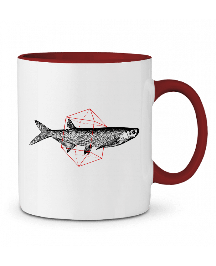 Mug bicolore Fish in geometrics Florent Bodart