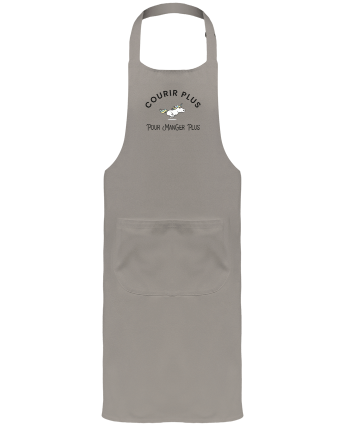 Tablier avec poches Courir plus pour manger plus - Licorne par Folie douce