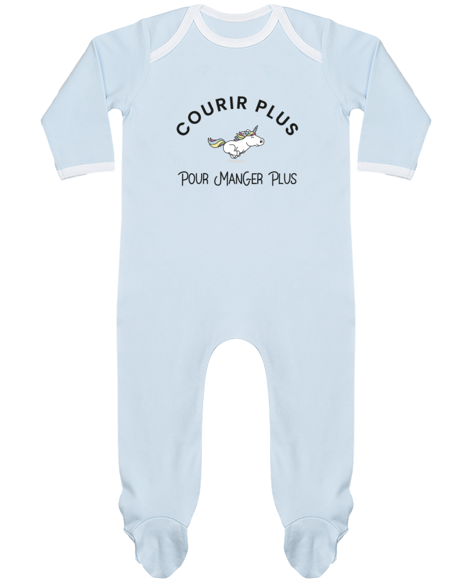 Body Pyjama Bébé Courir plus pour manger plus - Licorne par Folie douce