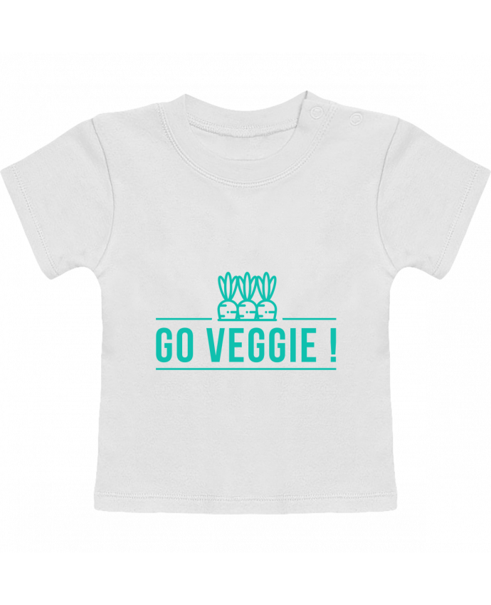 Camiseta Bebé Manga Corta Go veggie ! manches courtes du designer Folie douce