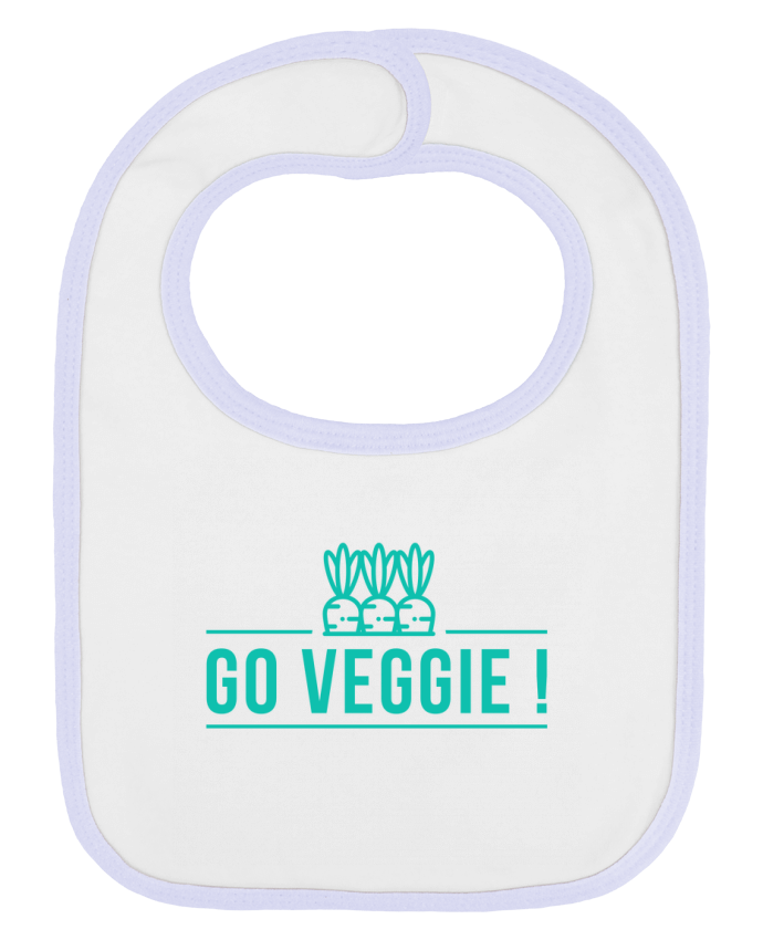 Babero Liso y Contrastado Go veggie ! por Folie douce
