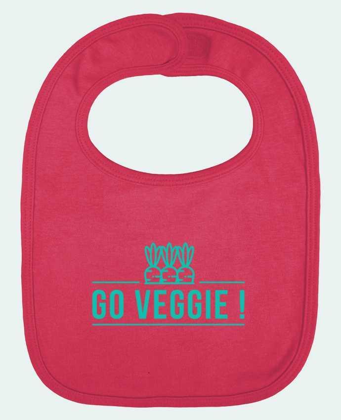 Baby Bib plain and contrast Go veggie ! by Folie douce