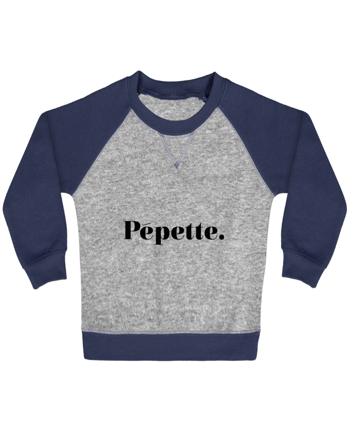 Sweatshirt Baby crew-neck sleeves contrast raglan Pépette by Folie douce