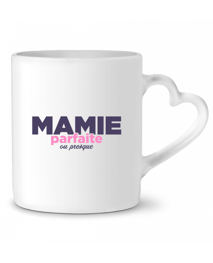 Mug coeur Mamie parfaite ou presque par tunetoo