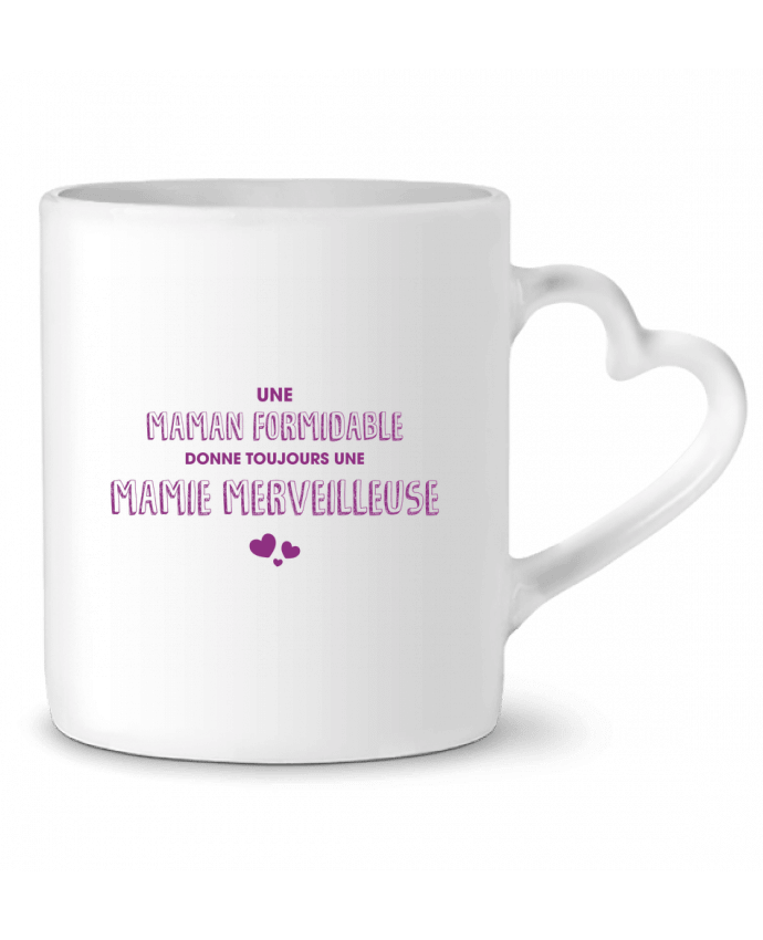 Mug coeur Mamie merveilleuse par tunetoo