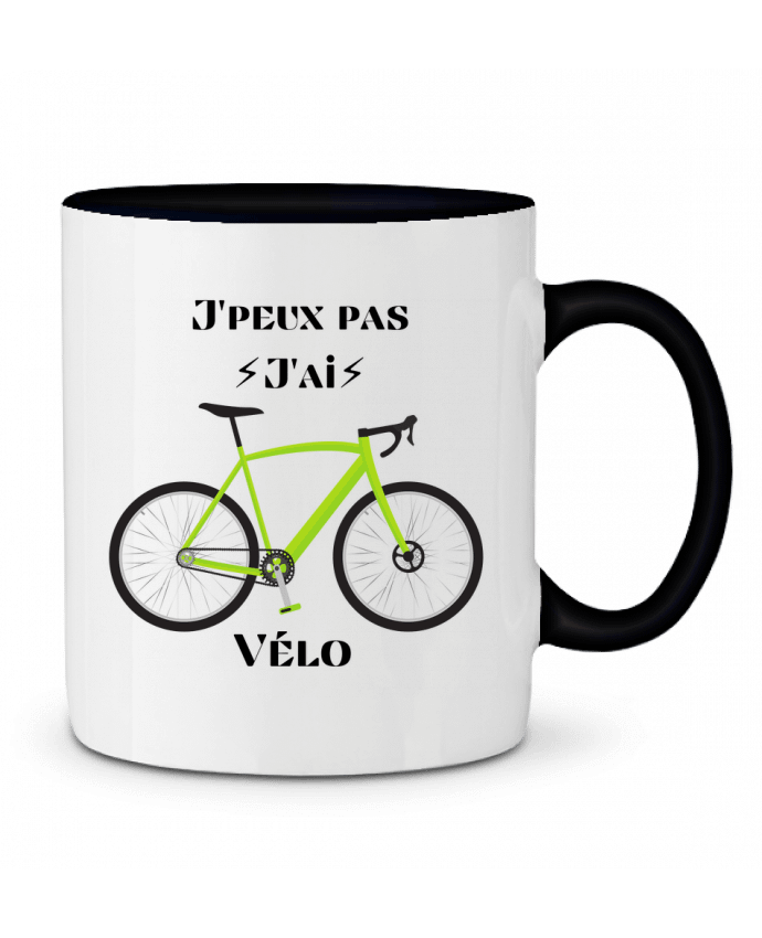 Mug bicolore J'peux pas j'ai vélo Maka shop