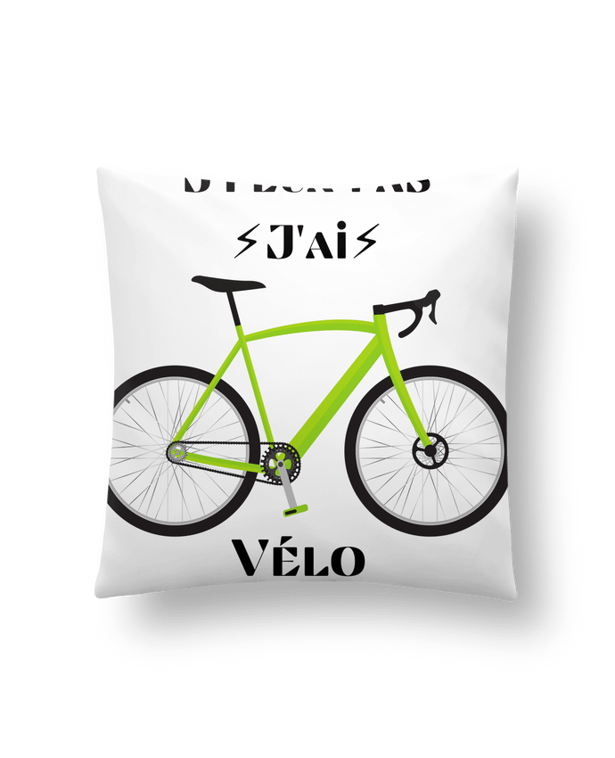 Coussin J'peux pas j'ai vélo par Maka shop