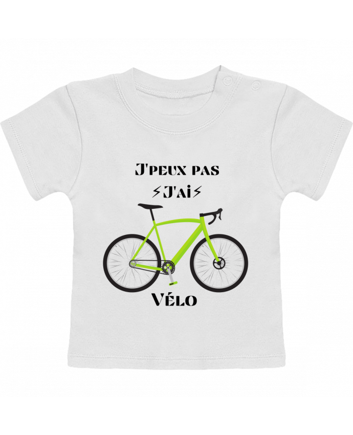 T-shirt bébé J'peux pas j'ai vélo manches courtes du designer Maka shop