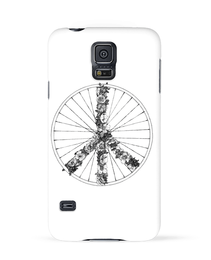 Case 3D Samsung Galaxy S5 Peace and Bike Lines by Florent Bodart