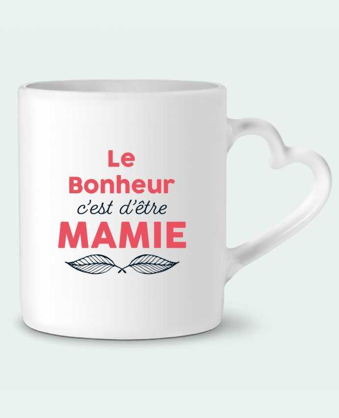 Mug coeur Le bonheur c'est d'être mamie par tunetoo