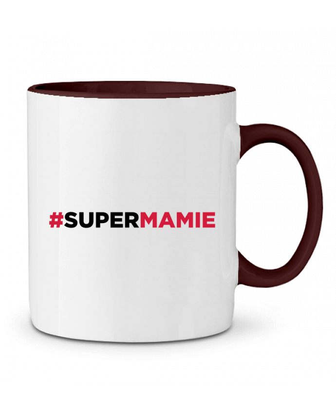 Mug bicolore #SUPERMAMIE tunetoo