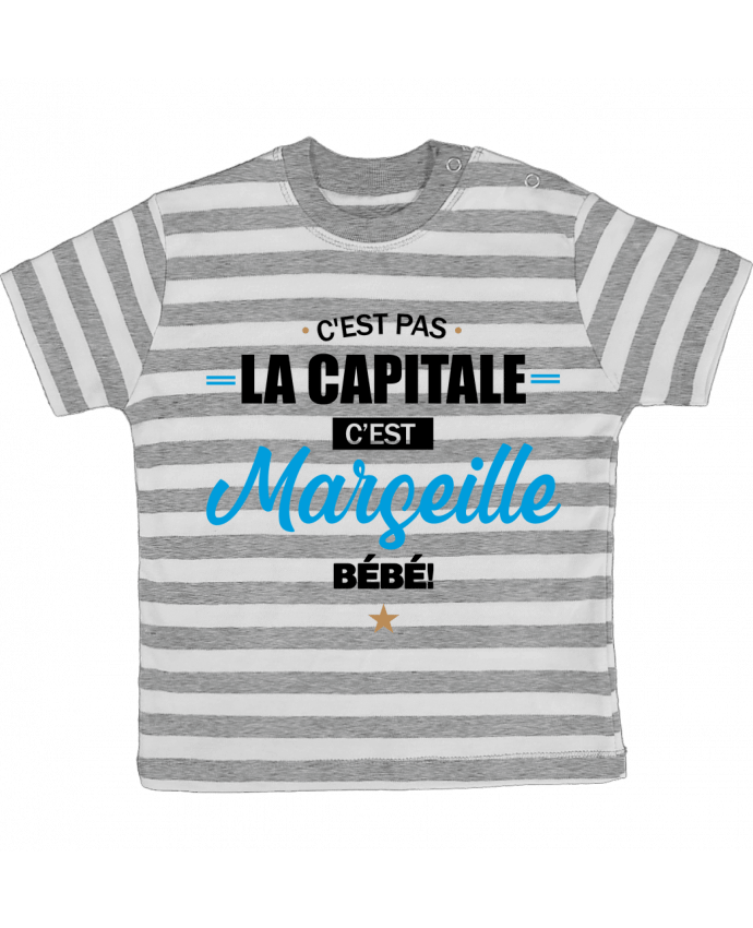 Tee-shirt bébé à rayures C'est Marseille bébé par La boutique de Laura