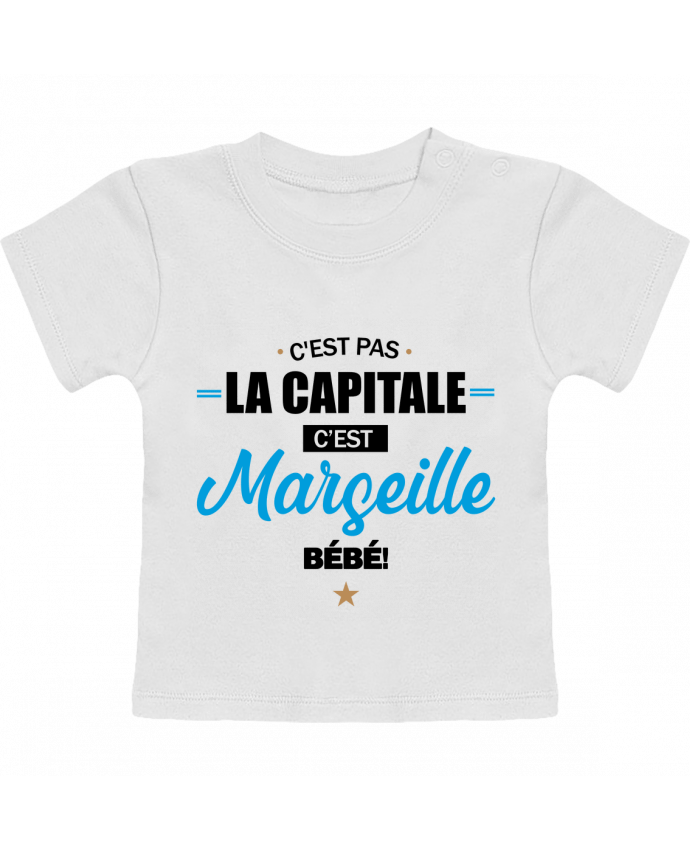 T-shirt bébé C'est Marseille bébé manches courtes du designer La boutique de Laura