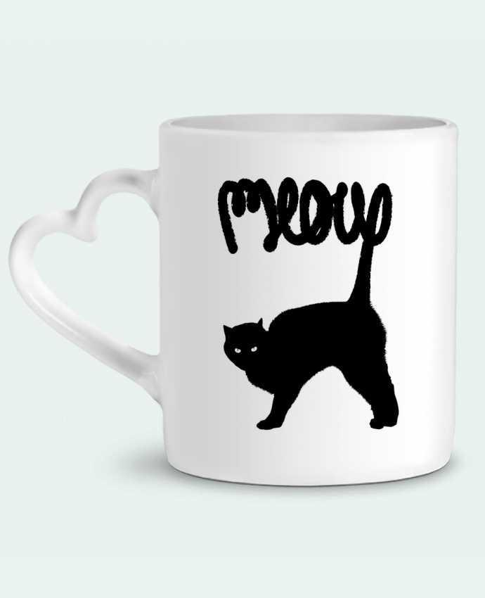 Mug coeur Meow par Florent Bodart