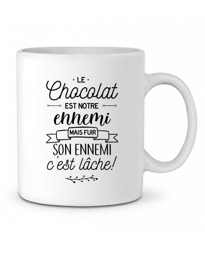 Ceramic Mug Le chocolat notre ennemi by La boutique de Laura