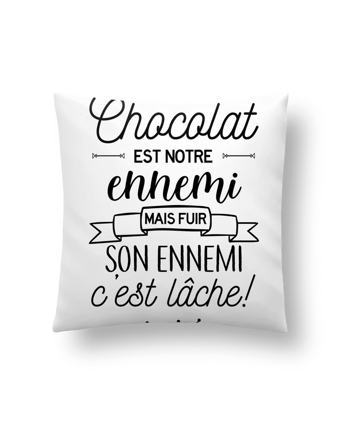 Coussin Le chocolat notre ennemi par La boutique de Laura