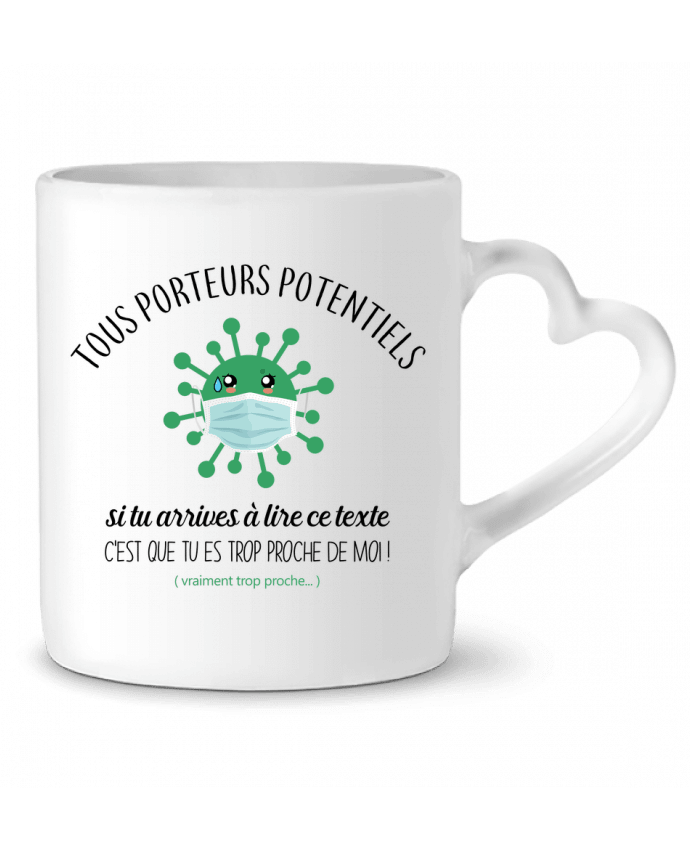 Mug coeur Tous porteurs potentiels par La boutique de Laura