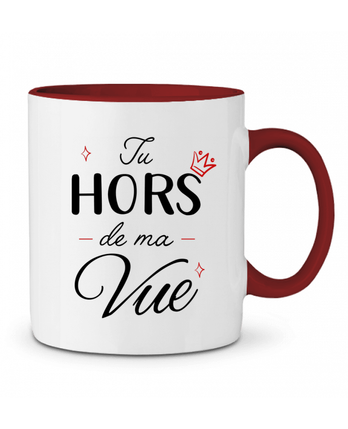 Mug bicolore Tu hors de ma vue! La boutique de Laura