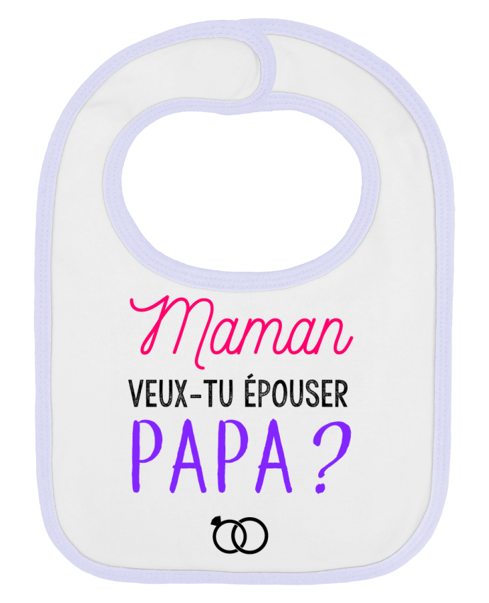 Bavoir bébé uni Maman veux-tu épouser Papa ? par La boutique de Laura