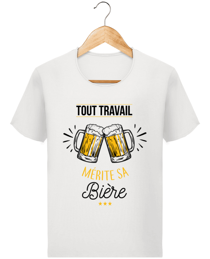  T-shirt Homme vintage Tout travail mérite sa bière par La boutique de Laura