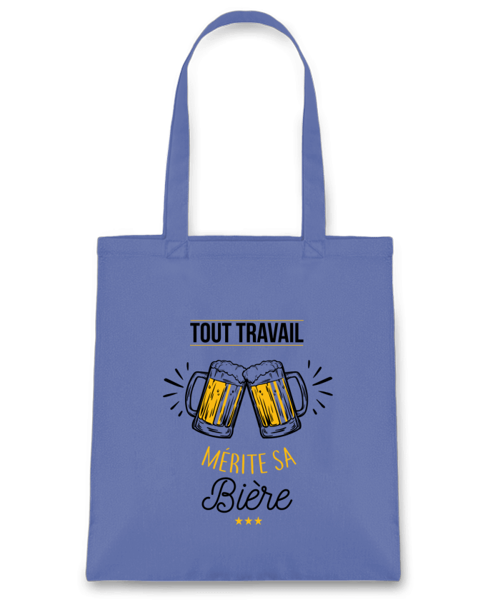 Tote-bag Tout travail mérite sa bière par La boutique de Laura