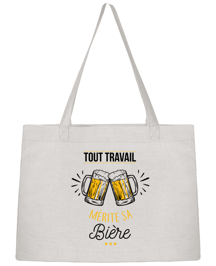 Sac Shopping Tout travail mérite sa bière par La boutique de Laura