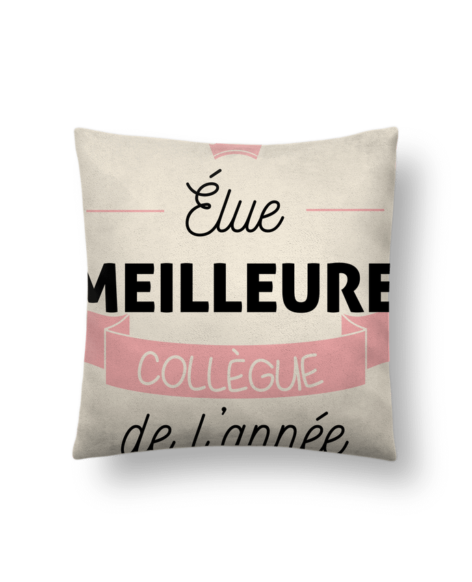 Coussin suédine Élue meilleure collègue de l'année par La boutique de Laura