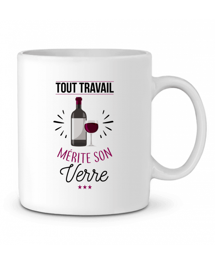 Mug  Tout travail mérite son verre par La boutique de Laura