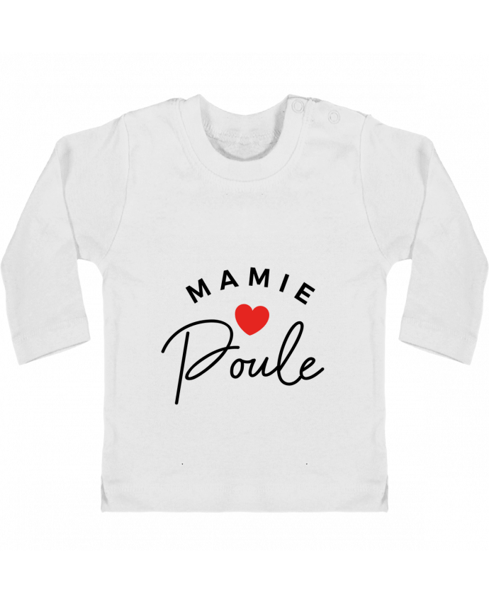 Baby T-shirt with press-studs long sleeve Mamie Poule manches longues du designer Nana