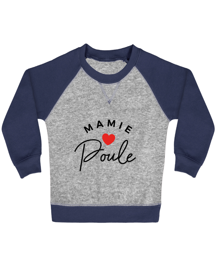 Sudadera Bebé Cuello Redondo Mangas Contraste Mamie Poule por Nana