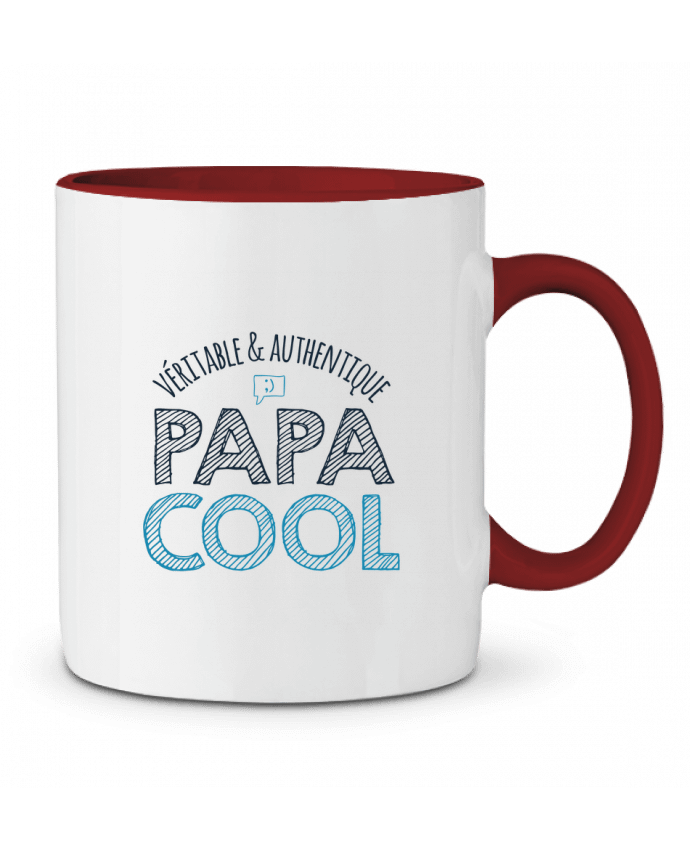 Mug bicolore Véritable & Authentique Papa Cool tunetoo