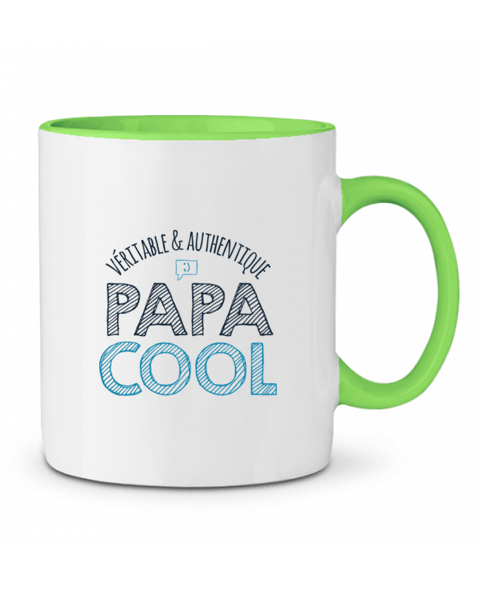 Mug bicolore Véritable & Authentique Papa Cool tunetoo