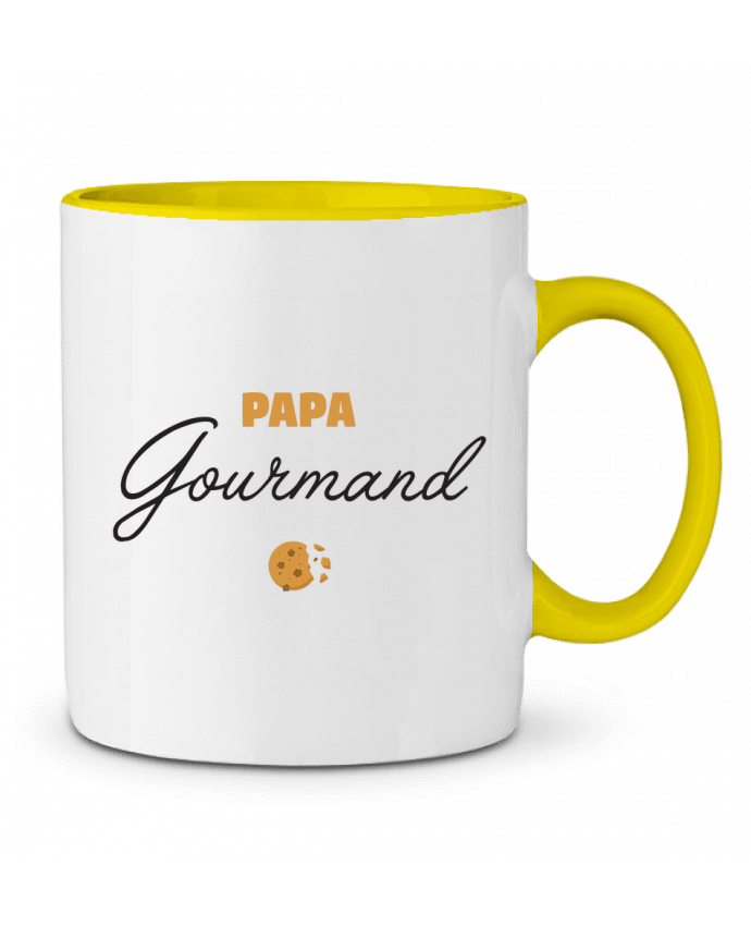 Mug bicolore Papa gourmand tunetoo