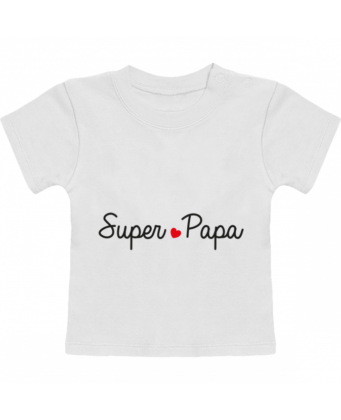 T-Shirt Baby Short Sleeve Super Papa manches courtes du designer Nana