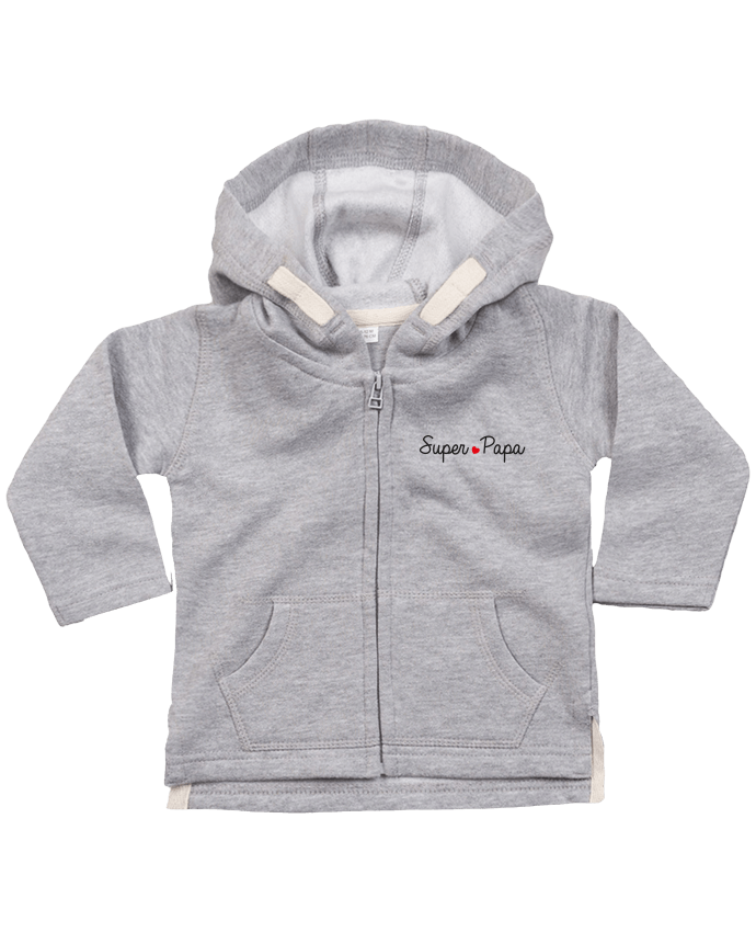Hoddie with zip for baby Super Papa by Nana