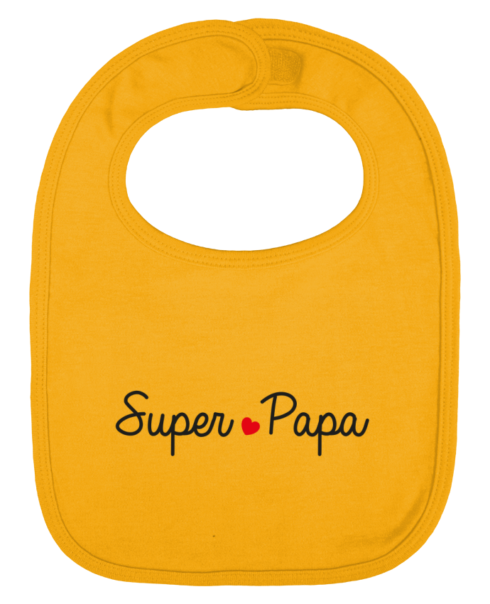 Baby Bib plain and contrast Super Papa by Nana