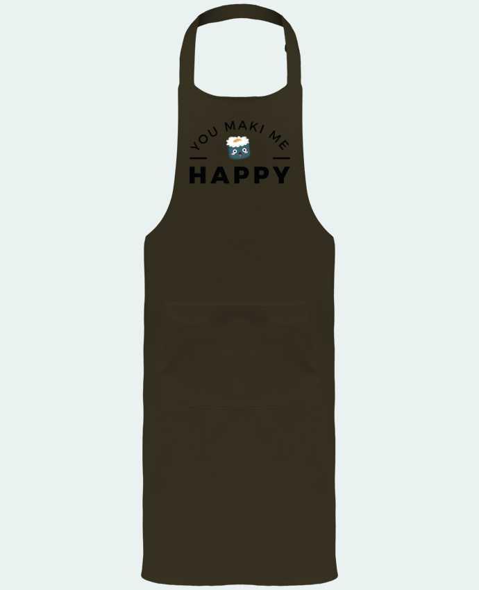 Garden or Sommelier Apron with Pocket You Maki me Happy by Nana
