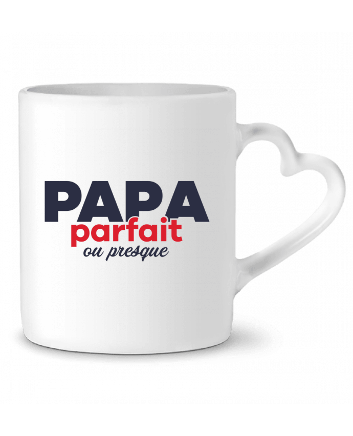 Mug coeur Papa parfait ou presque par tunetoo