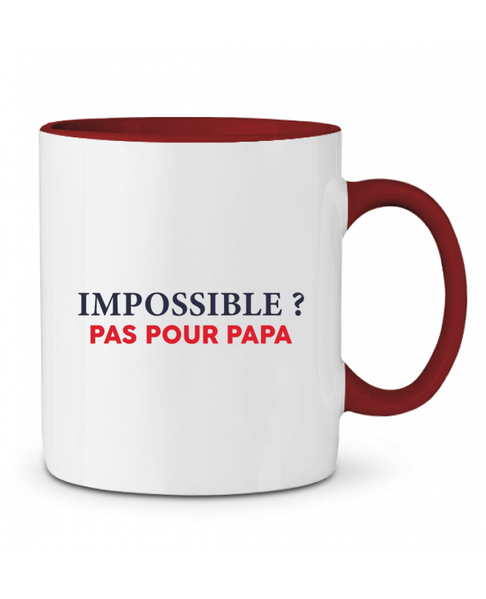 Mug bicolore Impossible ? Pas pour papa tunetoo