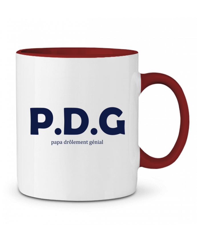 Mug bicolore Papa drôlement génial tunetoo