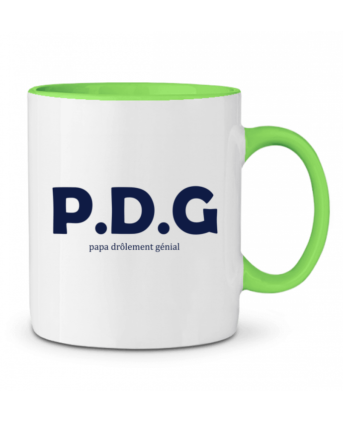 Mug bicolore Papa drôlement génial tunetoo