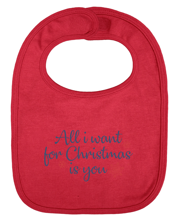 Baby Bib plain and contrast All i want for christmas is you by Nana