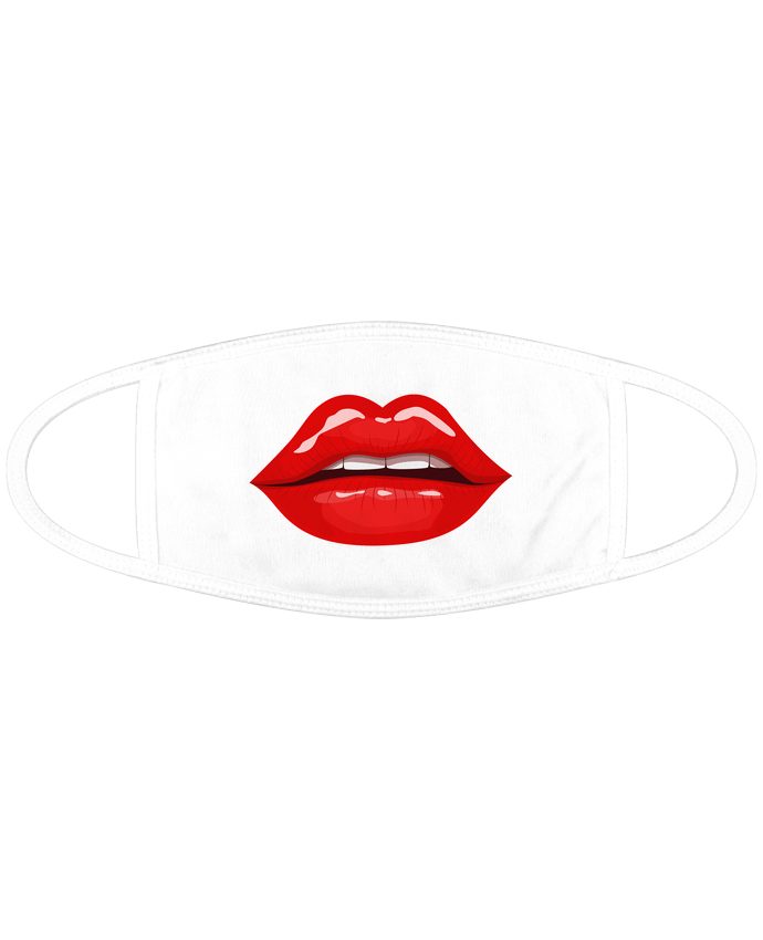 Masque Sublimable Taille L Bouche femme entrouverte sensuelle lèvres rouge by Funnydesigner