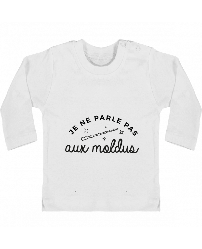 T-shirt bébé Je ne parle pas aux Moldus manches longues du designer Nana