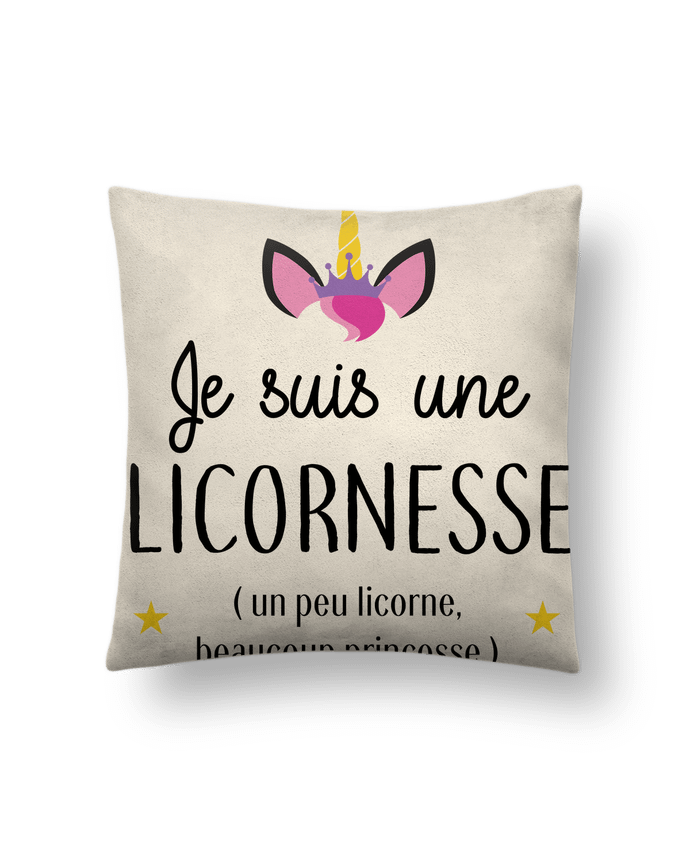 Coussin suédine Licornesse par La boutique de Laura