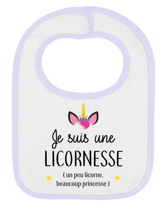 Bavoir bébé uni Licornesse par La boutique de Laura
