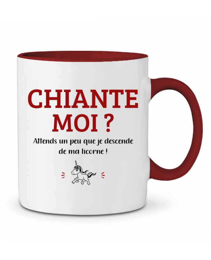 Mug bicolore Chiante moi ? La boutique de Laura