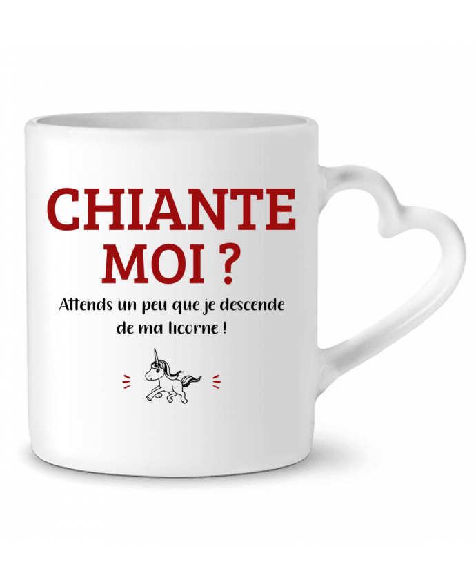 Mug coeur Chiante moi ? par La boutique de Laura
